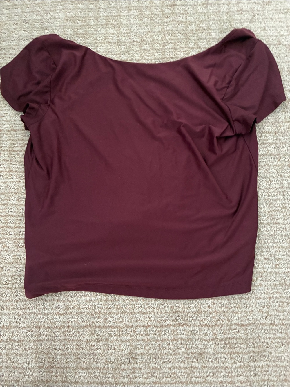 Target Women’s Scoop Neck Tee in Burgundy with open back